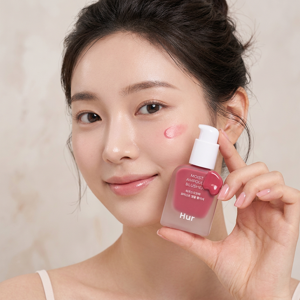 HOUSE OF HUR - Moist Ampoule Blusher - Hydratační tekutá tvářenka DEEP PLUM - 20 ml