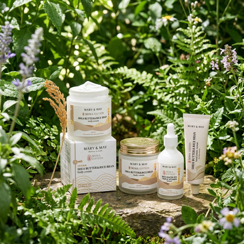 Mary&May - Shea Butter & Rice Bran Hand Cream - Krém na ruce s bambuckým máslem a rýžovými otrubami - 250 ml