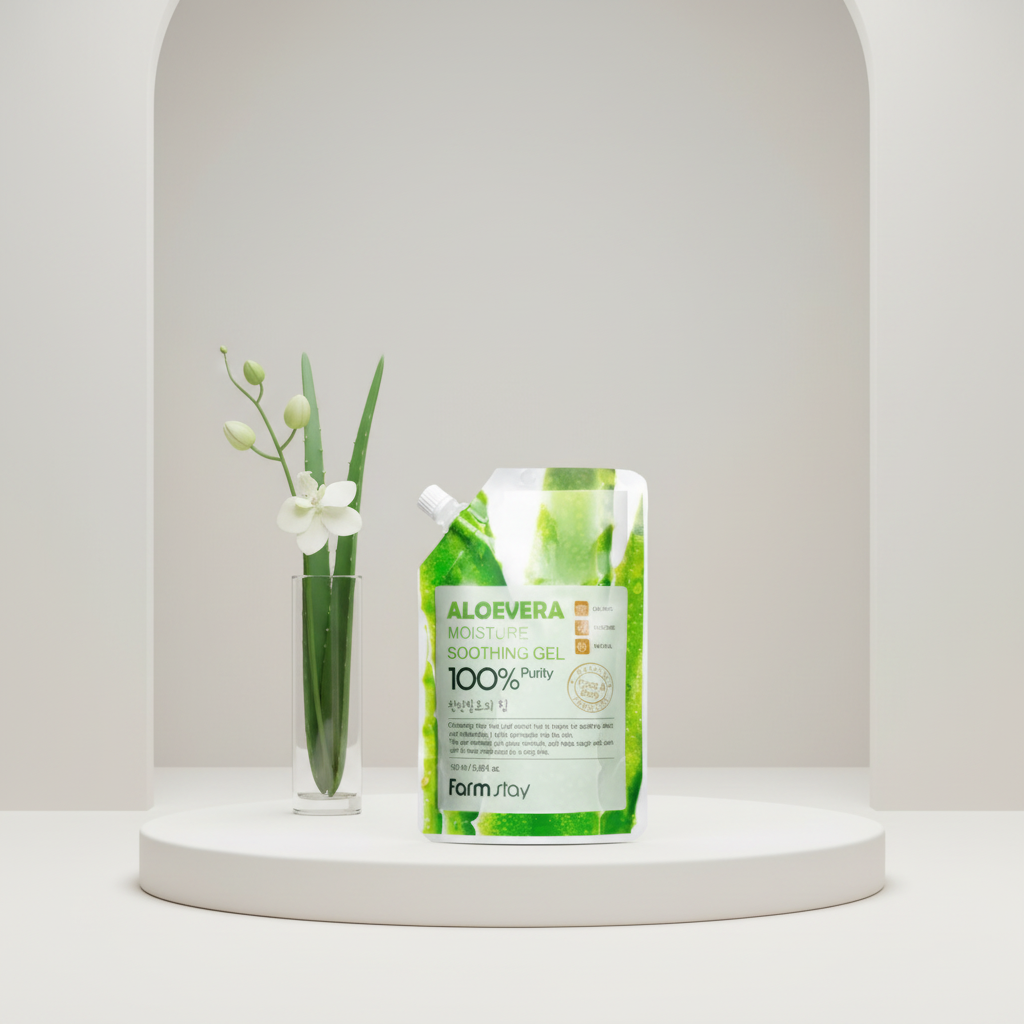 Farm Stay - Aloe Vera Moisture Soothing Gel Pouch - Multifunkční gel s extraktem z aloe vera - 100 ml