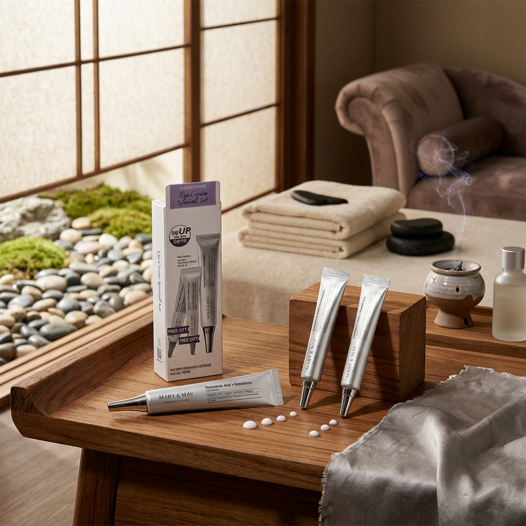 Mary&May - Glutathione Eye Cream Special Set - Speciální dárková sada s glutathionovým očním krémem - 30g + 2x12g