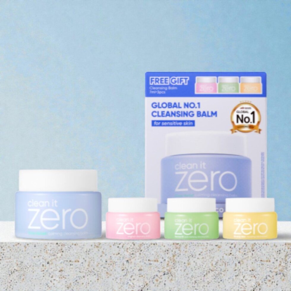 Banila Co - Clean It Zero Cleansing Balm Calming SET - Odličovací balzám pro citlivou pokožku SET - 100 ml + 3*7ml