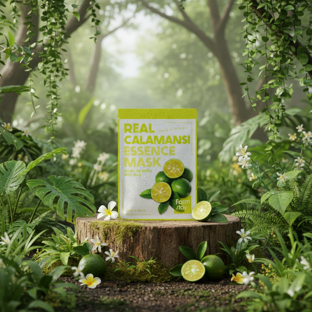 Farm Stay - Real Calamansi Essence Mask - Posilující pleťová maska s vitamíny - 1 ks