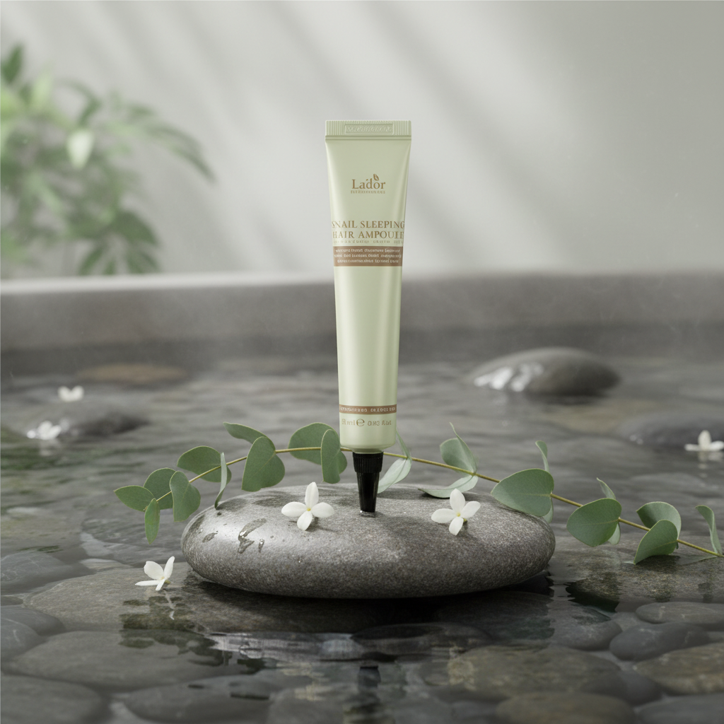 Lador - Snail Sleeping Hair Ampoule - Bezoplachová noční kúra - 20 ml