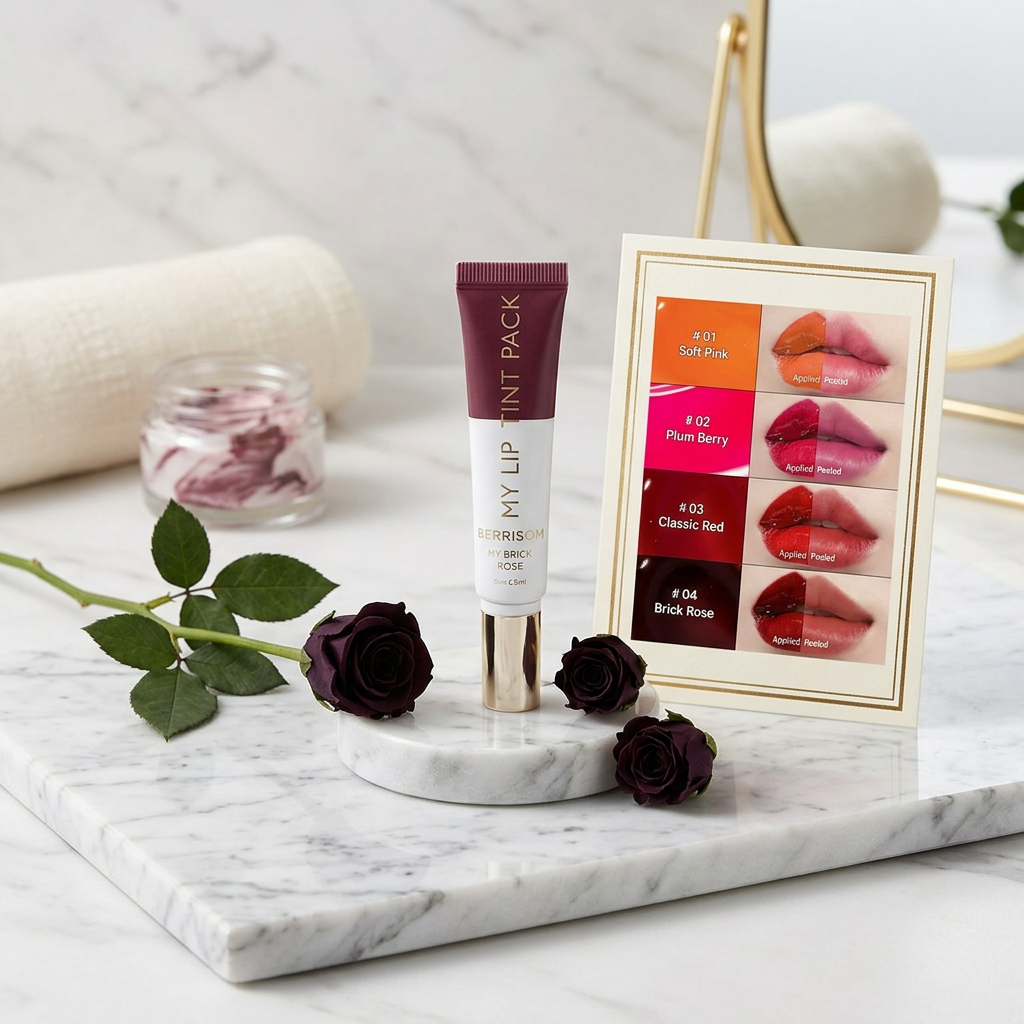 BERRISOM - My Lip Tint Pack 04 Brick Rose - Zabarvený, slupovací tint na rty - 15 g