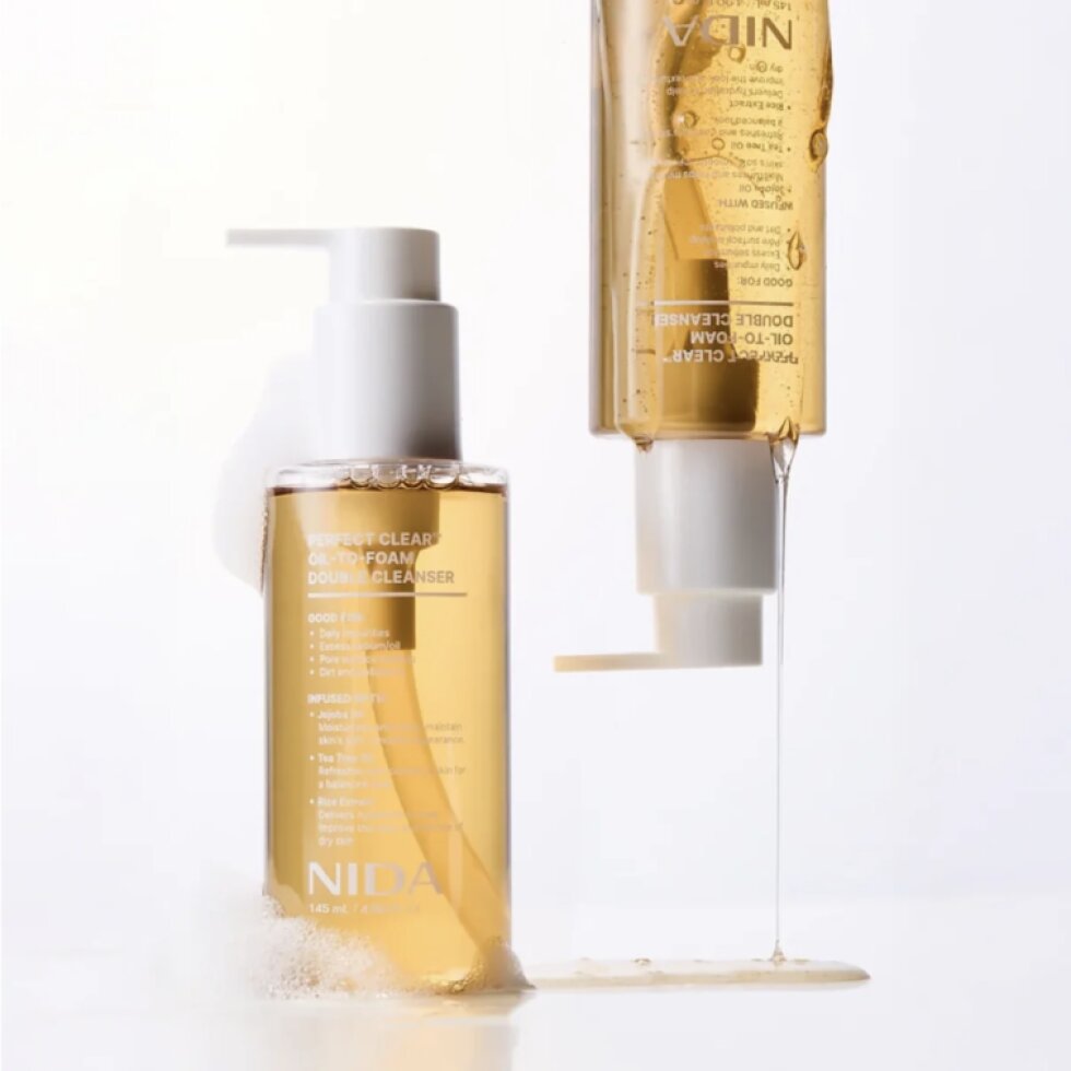 NIDA - Perfect Clear Oil-to-Foam Double Cleanser - Čisticí olej a pěna v jednom 2v1 - 145 ml