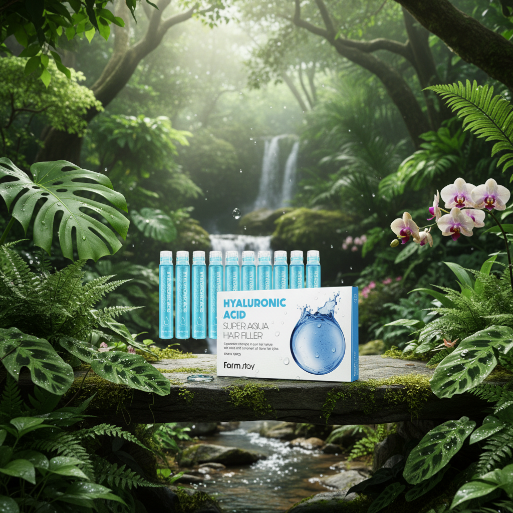 Farm Stay - Hyaluronic Acid Super Aqua Hair Filler - Hydratační ampule na vlasy s kyselinou hyaluronovou - 1ks