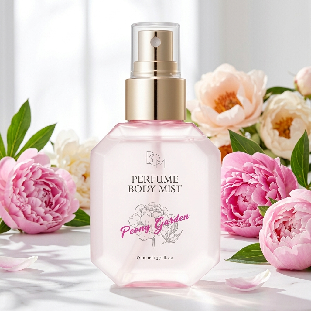 B.O.M. - Peony Garden Perfume Body Mist - Parfemovaný tělový sprej s vůní svěžích pivoněk - 110 ml