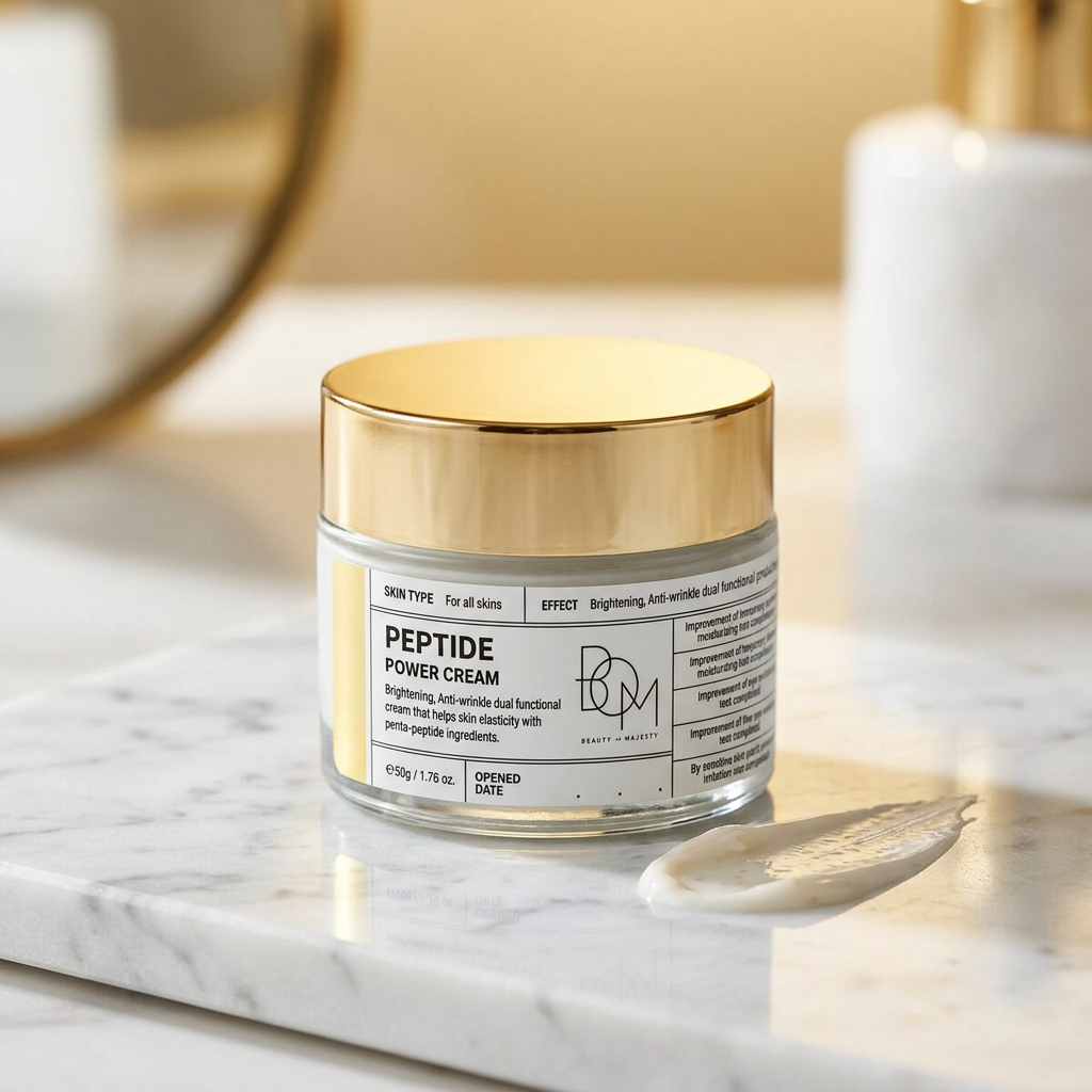 B.O.M. - Peptide Power Cream - Protivráskový peptidový krém s 24K zlatem - 50 ml