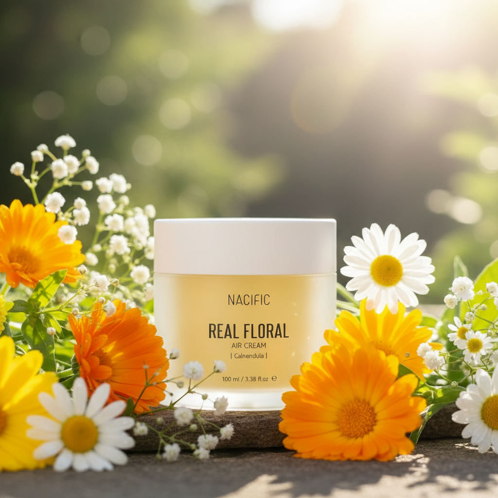 NACIFIC - Real Calendula Floral Air Cream - Krém s měsíčkem lékařským pro regulaci kožního mazu - 100 ml