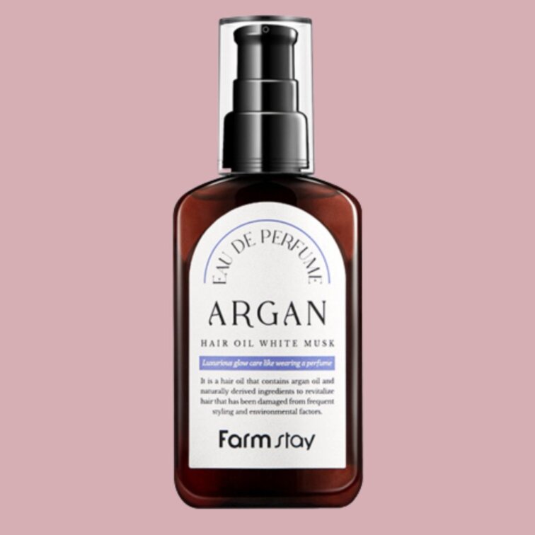 Farm Stay - Eau De Parfume Argan Hair Oil White Musk - Parfemovaný arganový olej na vlasy s vůní bílého pižma - 100 ml