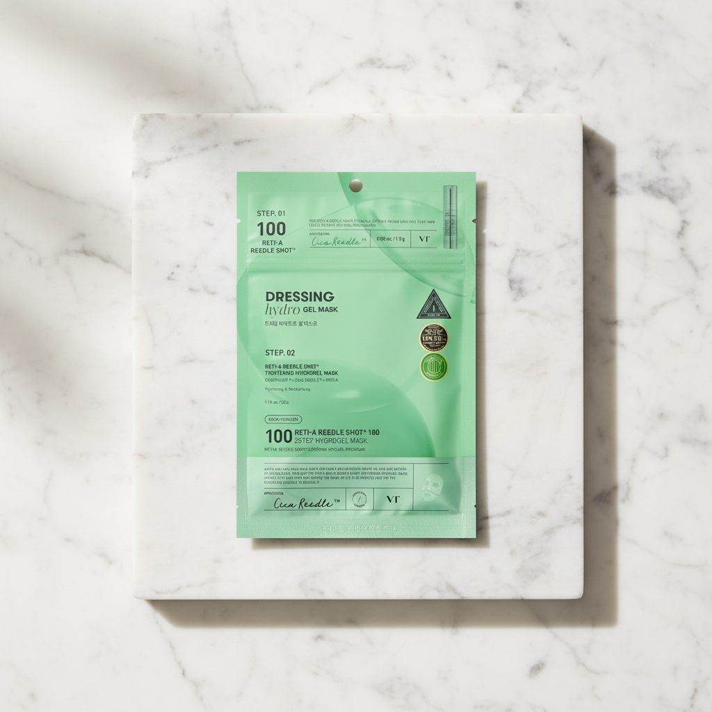 VT - Reti-A Reedle Shot 100 2Step Hydrogel Mask - Dvoufázová hydrogelová maska s retinolem - 1.5 g + 33 g