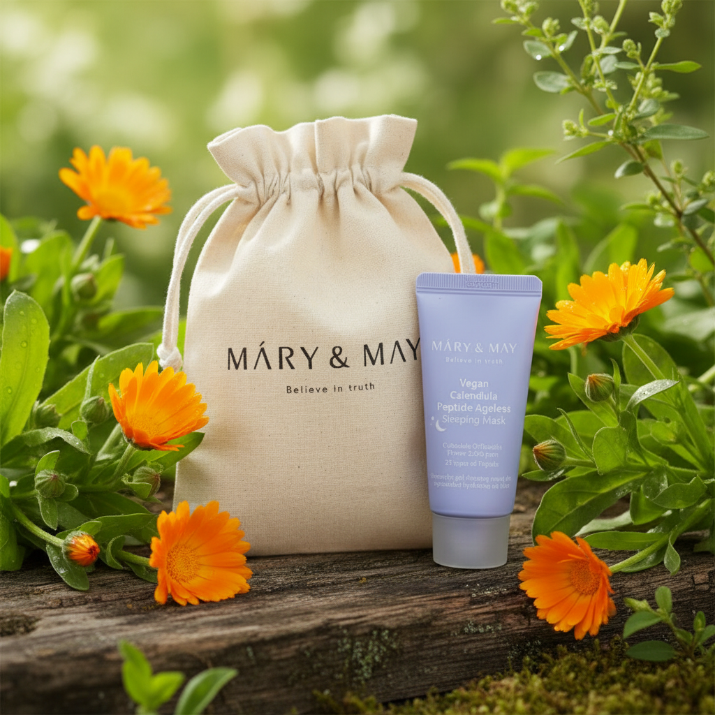 Mary & May - Calendula Peptide Ageless Sleeping Mask - Noční maska s peptidy a výtažkem z měsíčku lékařského - 30 g