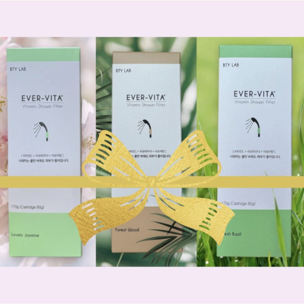 EVER VITA - Vitamínové filtry do sprchy - Bazalka, jasmín a dřevo - SET 3 ks