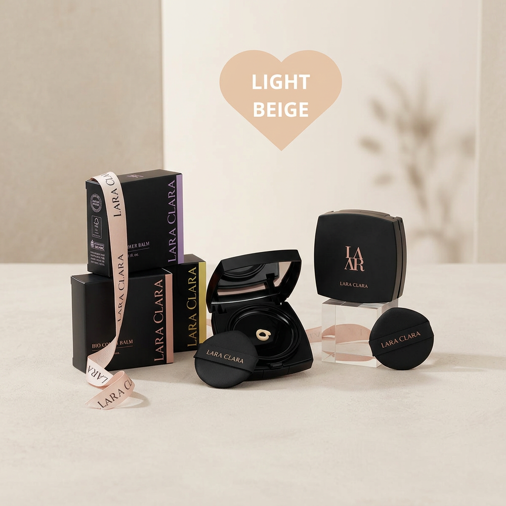LARA CLARA - Bio Cover Balm Light Beige - Lehký BB cushion - 15 g