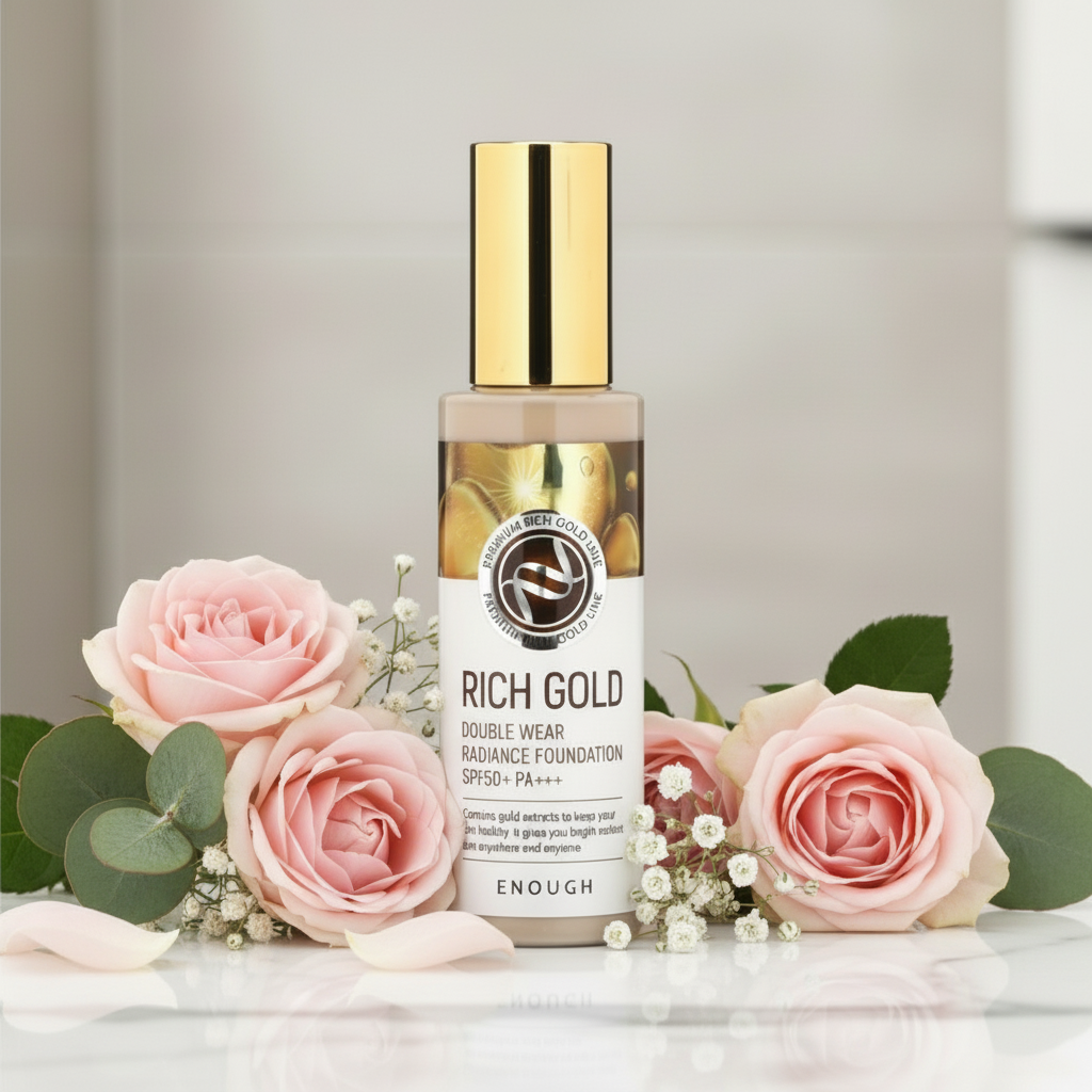 ENOUGH - Rich Gold Double Wear Radiance Foundation SPF 50+ PA+++ 13 - Prémiový, rozjasňující make-up se zlatými částečkami - 100 ml