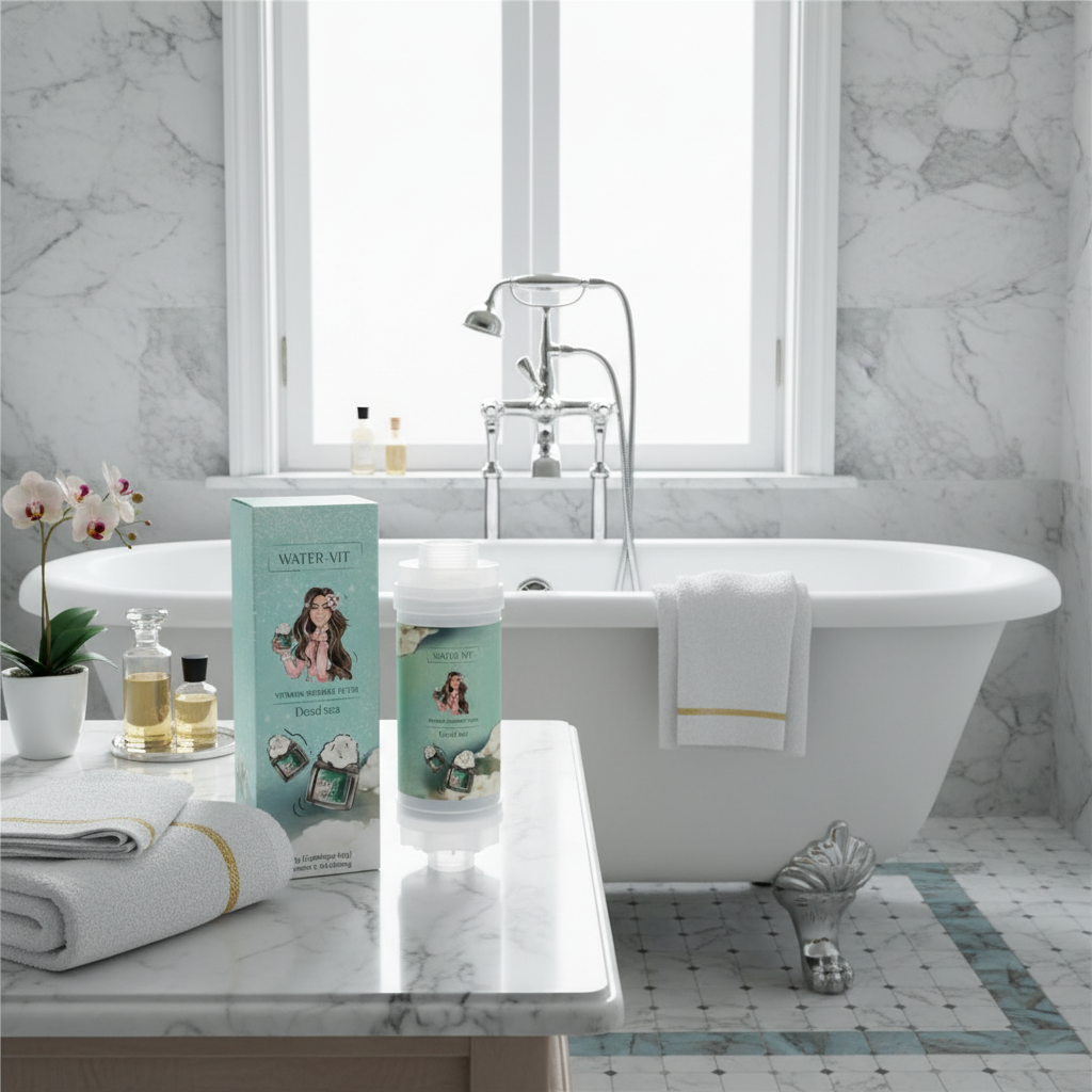 KOREJSKÁ KRÁSA - Vitamin Shower Filter - Vitaminový filtr do sprchy - DEAD SEA SALT - 1ks