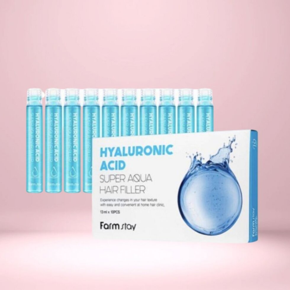 Farm Stay - Hyaluronic Acid Super Aqua Hair Filler - Hydratační ampule na vlasy s kyselinou hyaluronovou - 1ks