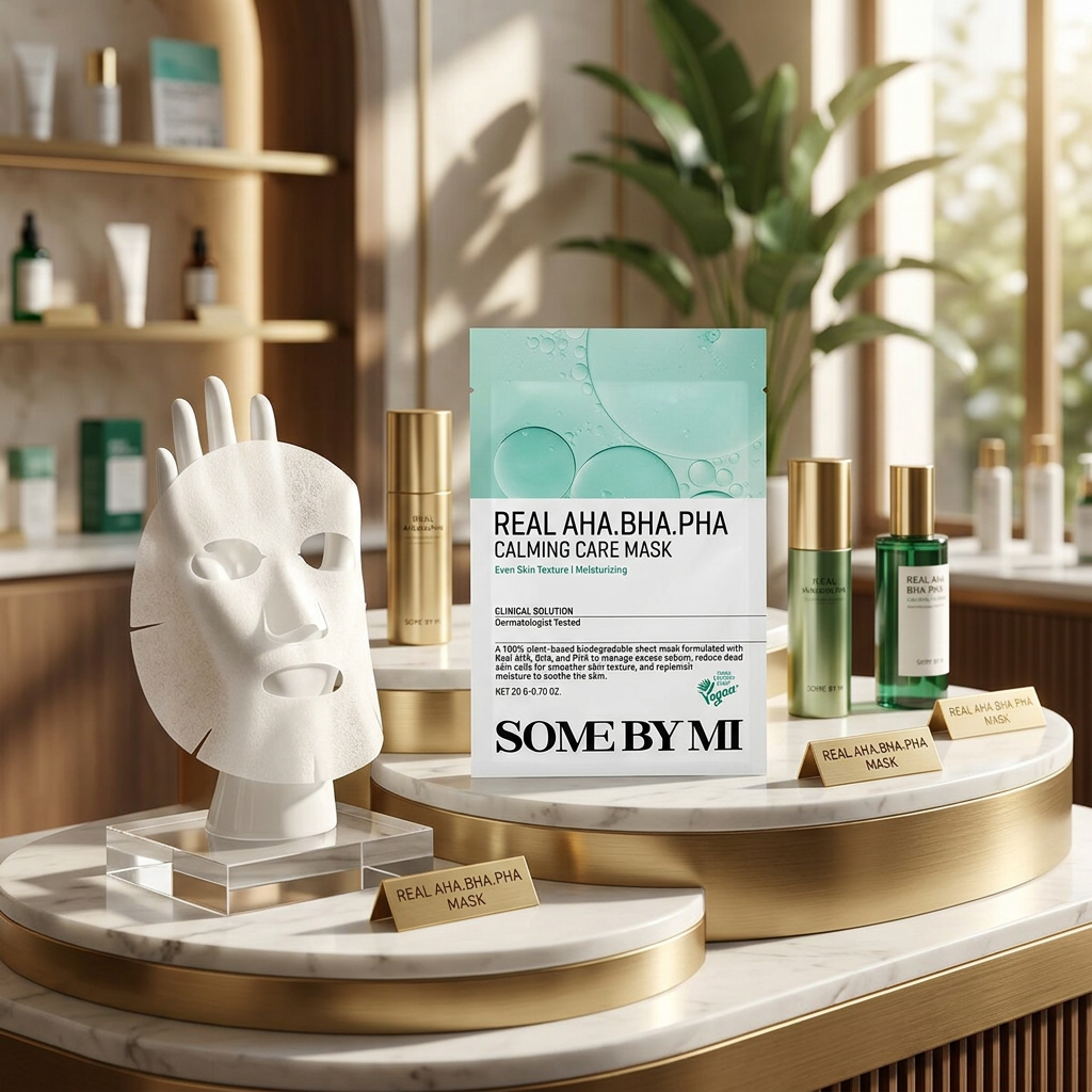 SOME BY MI - Real AHA BHA PHA Calming Care Mask - Zklidňující plátýnková maska s AHA, BHA a PHA kyselinami - 20 g