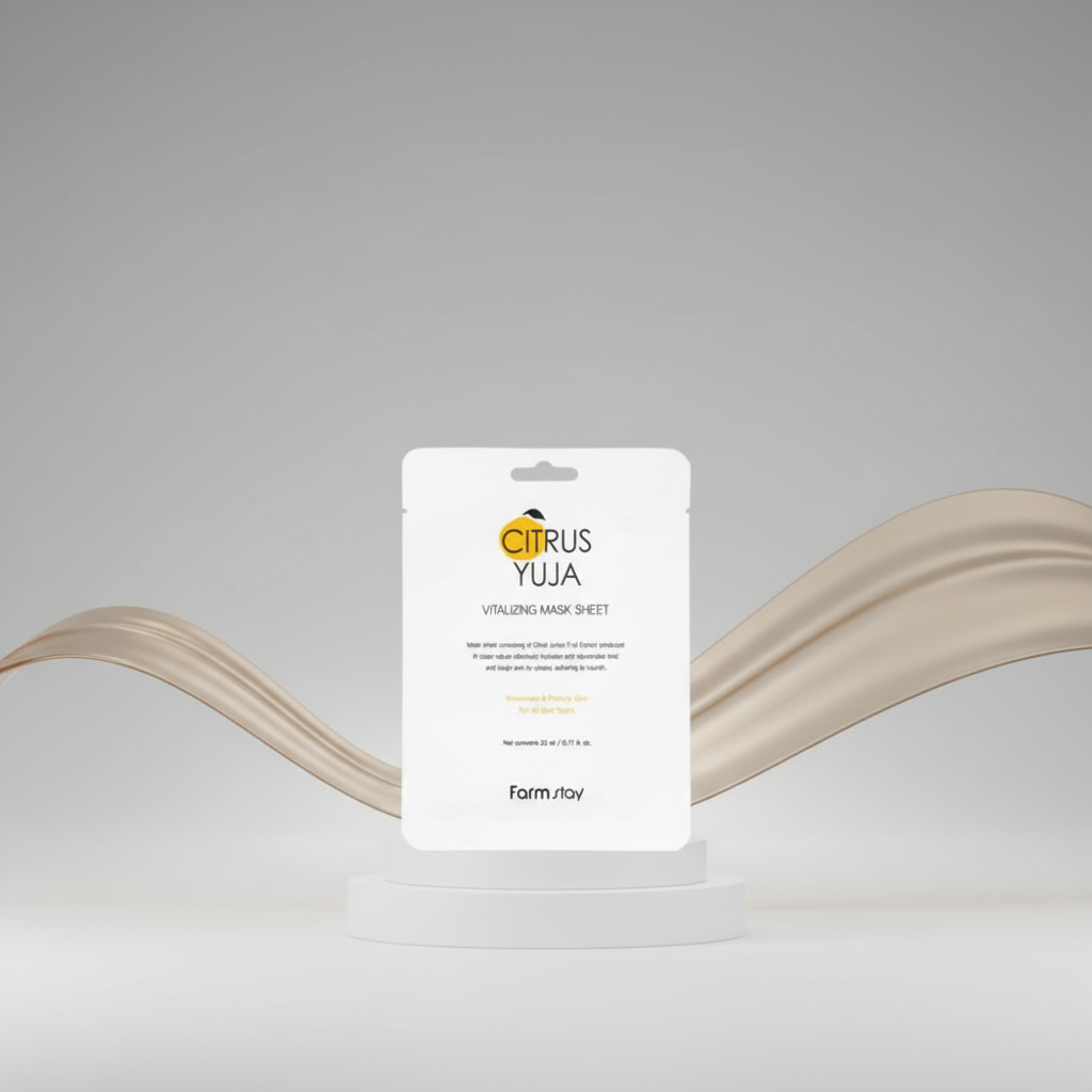 Farm Stay - Citrus Yuja Vitalizing Sheet Mask - Hydratační a rozjasňující maska s vitaminem C - 23 ml