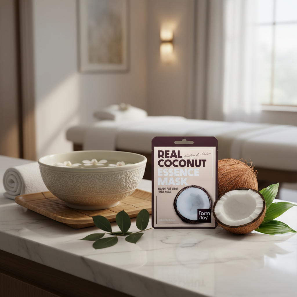Farm Stay - Real Coconut Essence Mask - Hydratační a výživná plátýnková maska s kokosem - 1 ks