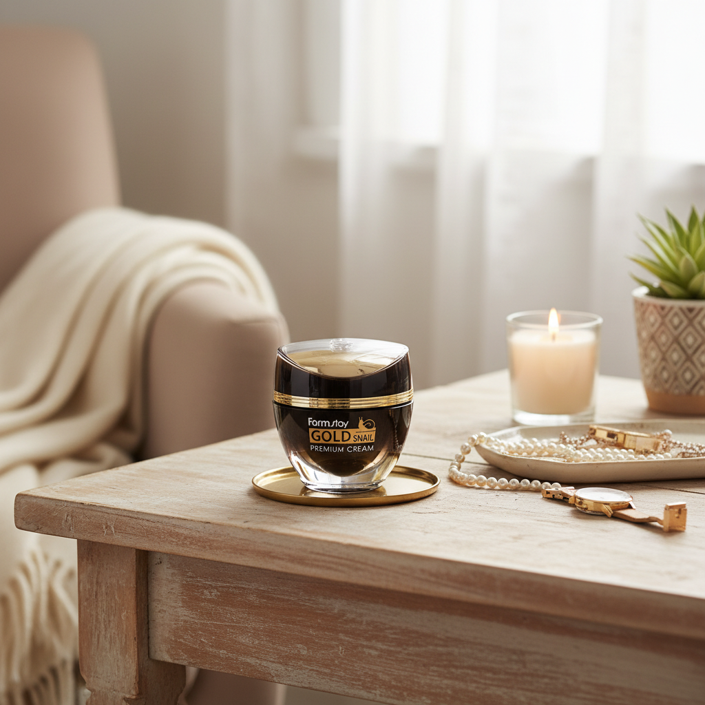 Farm Stay - Gold Snail Premium Cream - Liftingový krém se šnečím mucinem - 50 ml