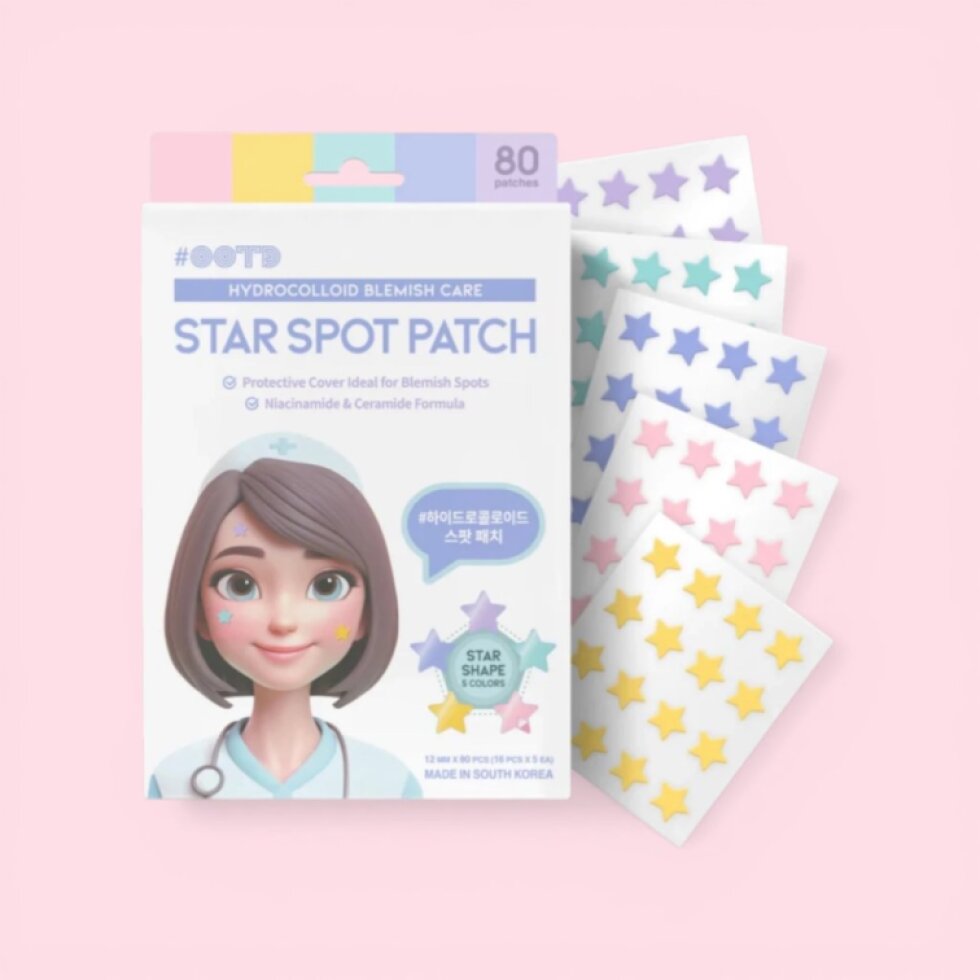 Ootd - Star Spot Patch - Náplasti na akné ve tvaru hvězdy - 80 ks