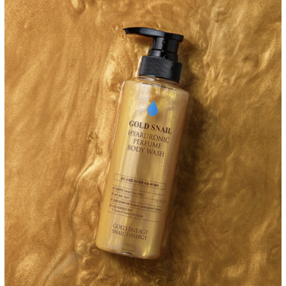 GOLD Energy SNAIL Synergy - Gold Snail Hyaluronic Perfume body Wash - GOLD Energy SNAIL Synergy – Parfémovaný sprchový gel na tělo se šnečím mucinem a zlatem - 300 ml