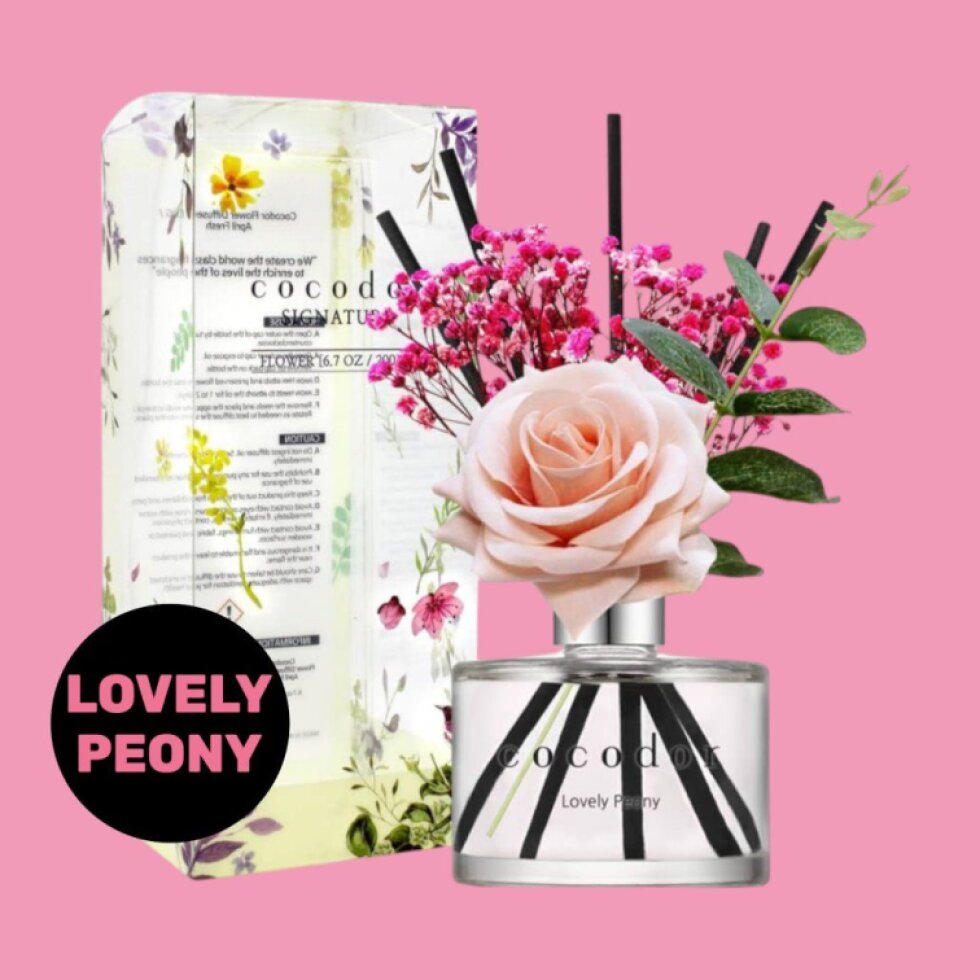 COCODOR - Rose Diffuser Lovely Peony - Difuzér s vůní rozkvetlé pivoňky - 200 ml