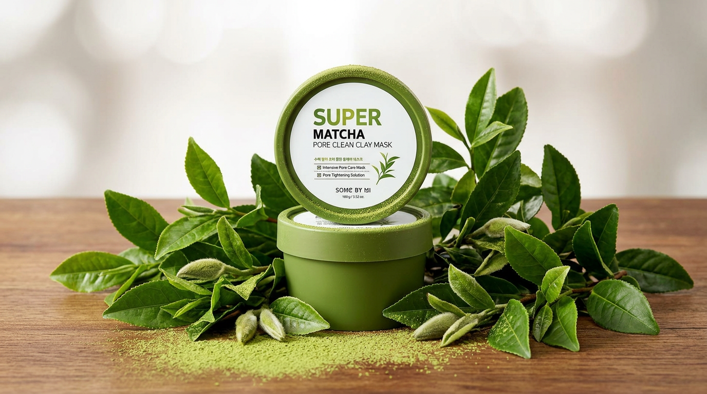 SOME BY MI - Super Matcha Pore Clean Clay Mask - Matcha čistící maska na problematickou pleť - 100 g