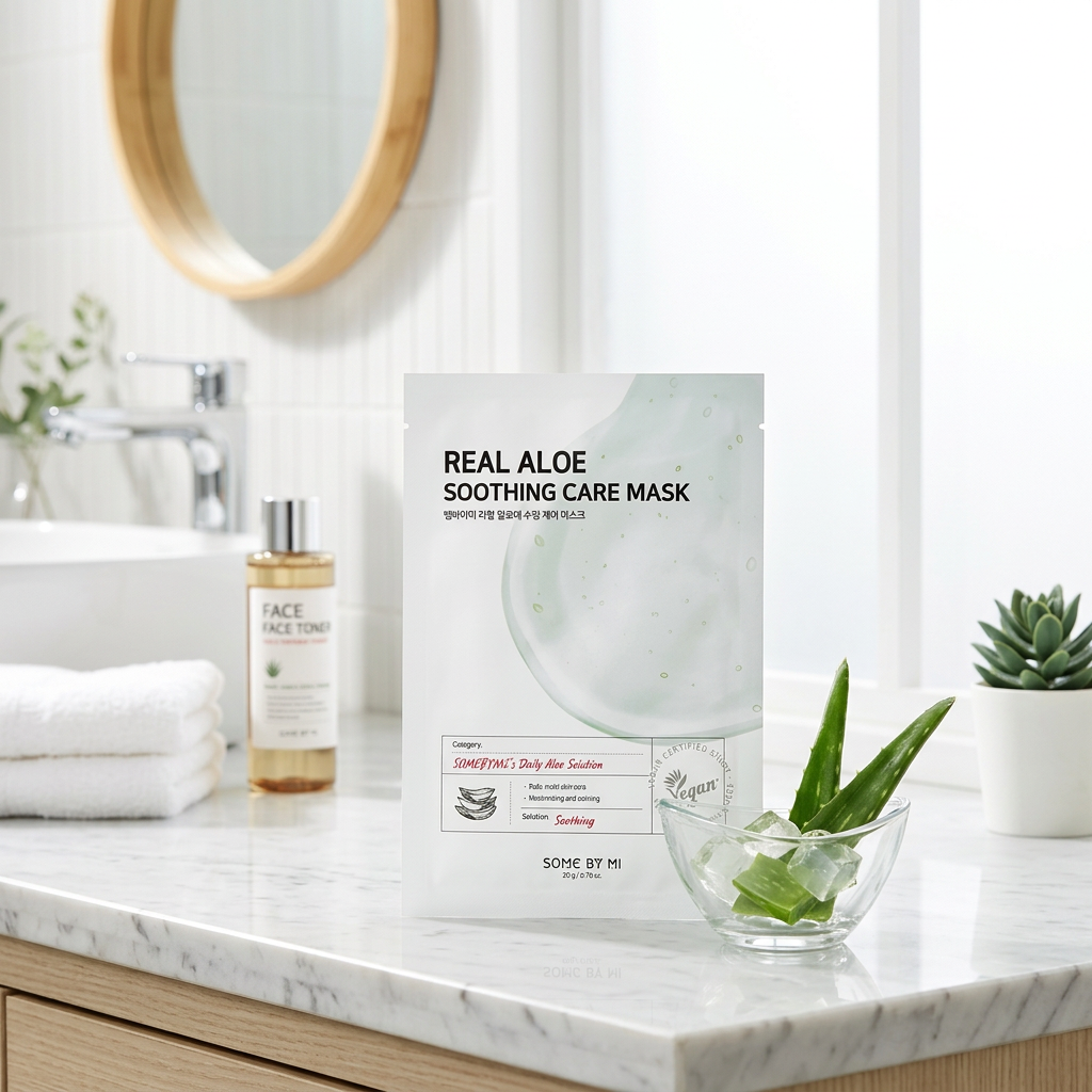 SOME BY MI - Real Aloe Soothing Care Mask - Zklidňující plátýnková maska s Aloe Vera - 20 g