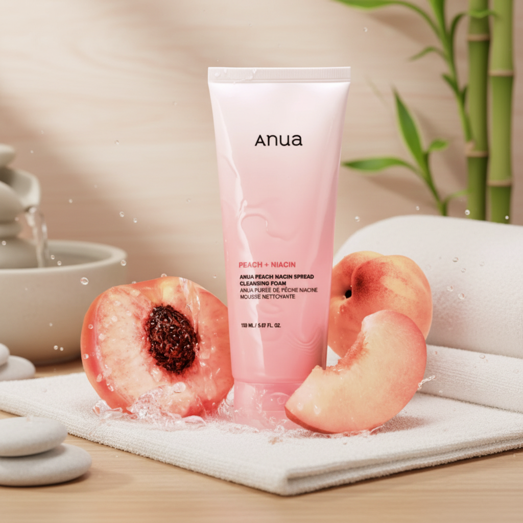 ANUA - Peach Niacin Spread Cleansing Foam - Jemná pěnová čisticí emulze s broskví a niacinamidem - 150 ml