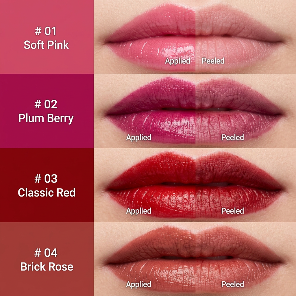 BERRISOM - My Lip Tint Pack 04 Brick Rose - Zabarvený, slupovací tint na rty - 15 g