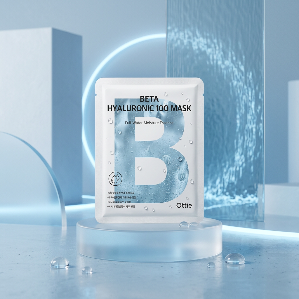 OTTIE - Beta Hyaluronic 100 Mask - Hydratační plátýková maska s kyselinou hyaluronovou - 25 ml