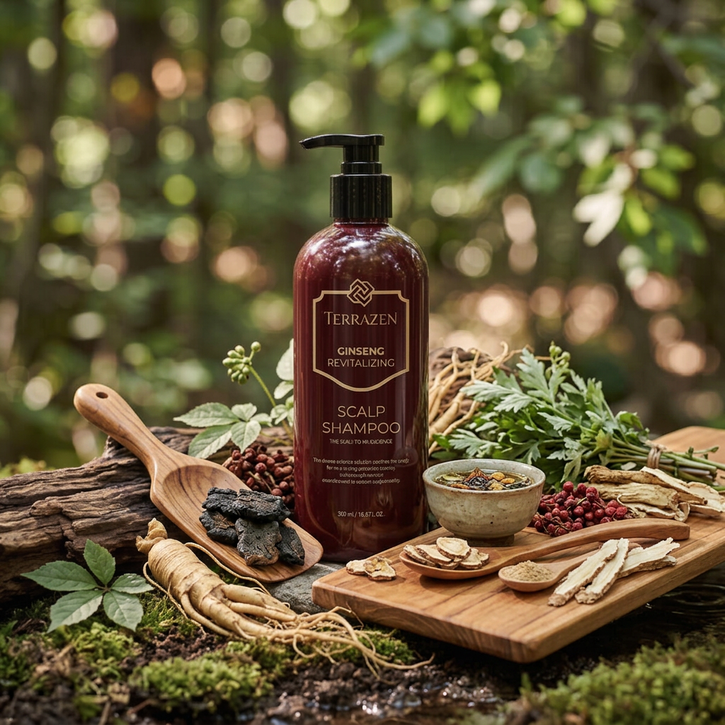 TERRAZEN - Ginseng Revitalizing Scalp Shampoo - Luxusní vlasový šampon - 500 ml