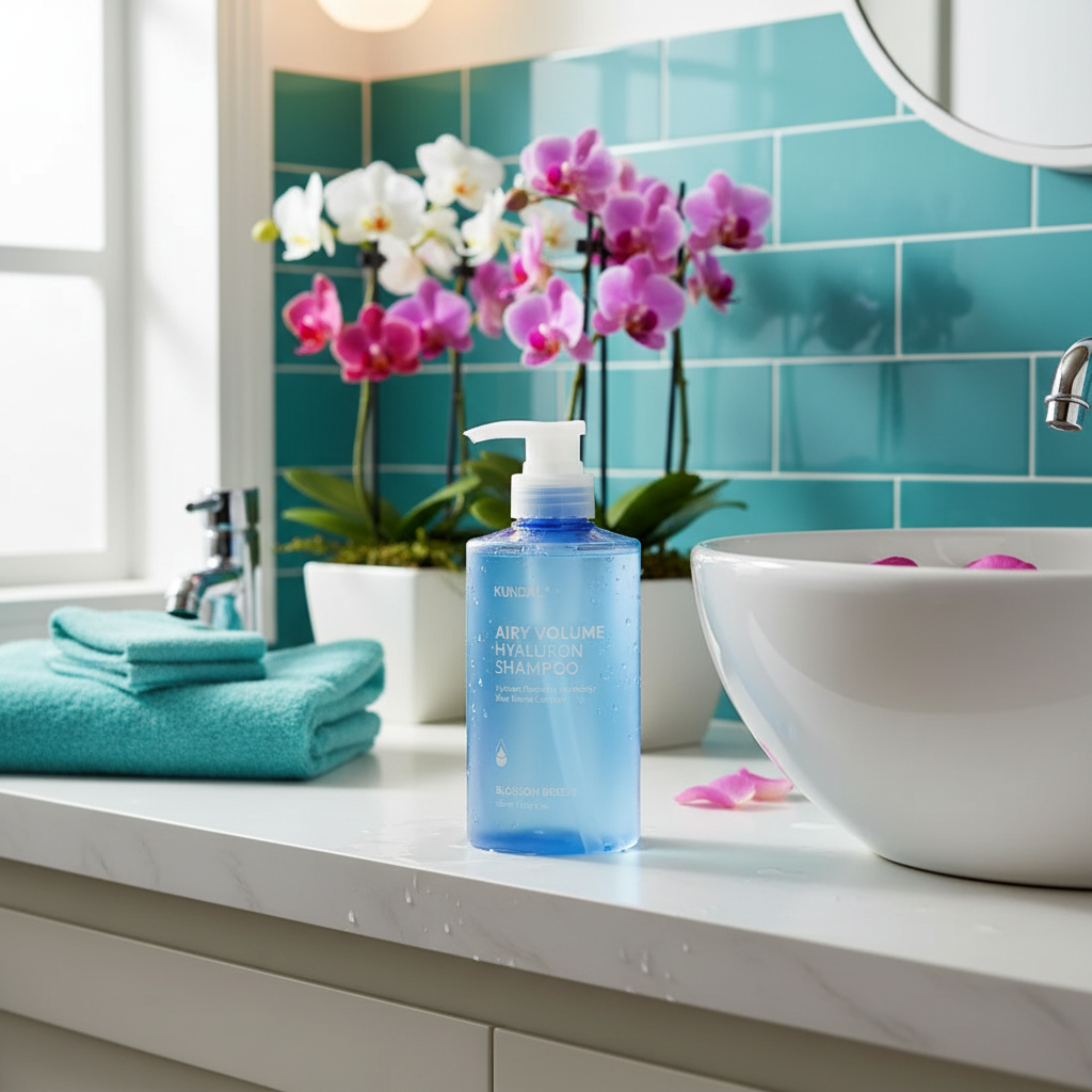 Kundal Airy Volume Hyaluron Shampoo - Hydratační objemový šampon s vůní BLOSSOM BREEZE - 500 ml