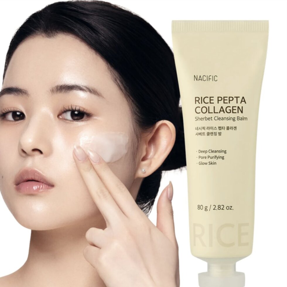 NACIFIC - Rice Pepta Collagen Sherbet Cleansing Balm - Čisticí sorbetový balzám s rýží, peptidy a kolagenem - 80 g