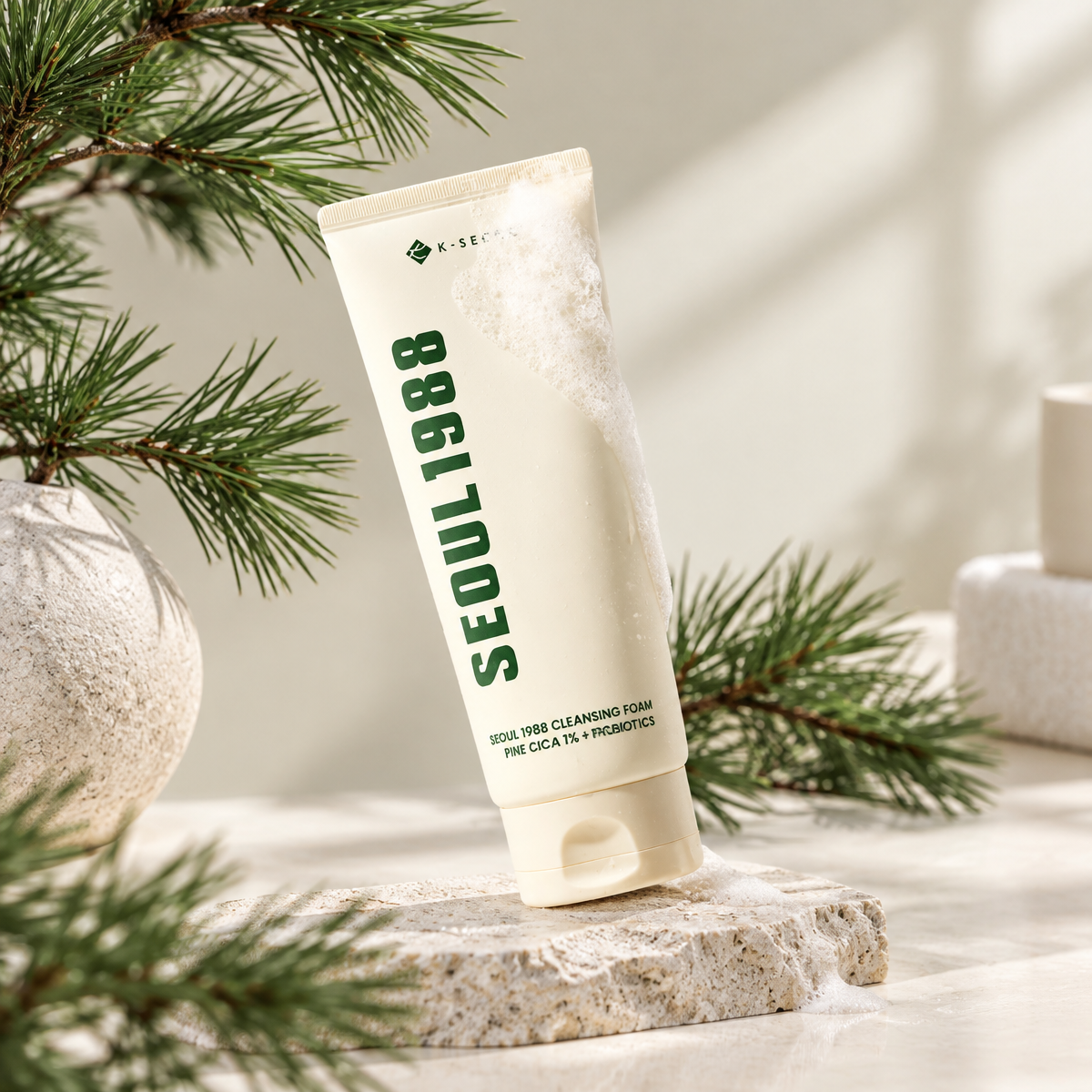 KSECRET - SEOUL 1988 Cleansing Foam : Pine Cica 1% + Probiotics - Čisticí pěna borovicová cica 1 % + probiotika - 150 ml