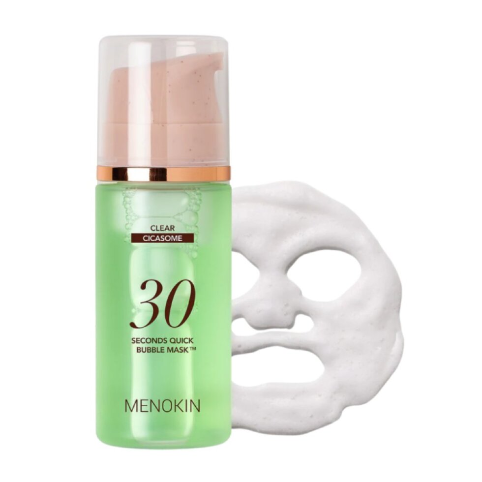 MENOKIN - 30 Seconds Quick Bubble Mask Clear - 30sekundové, bublinkové, zklidňující sérum - 95 ml