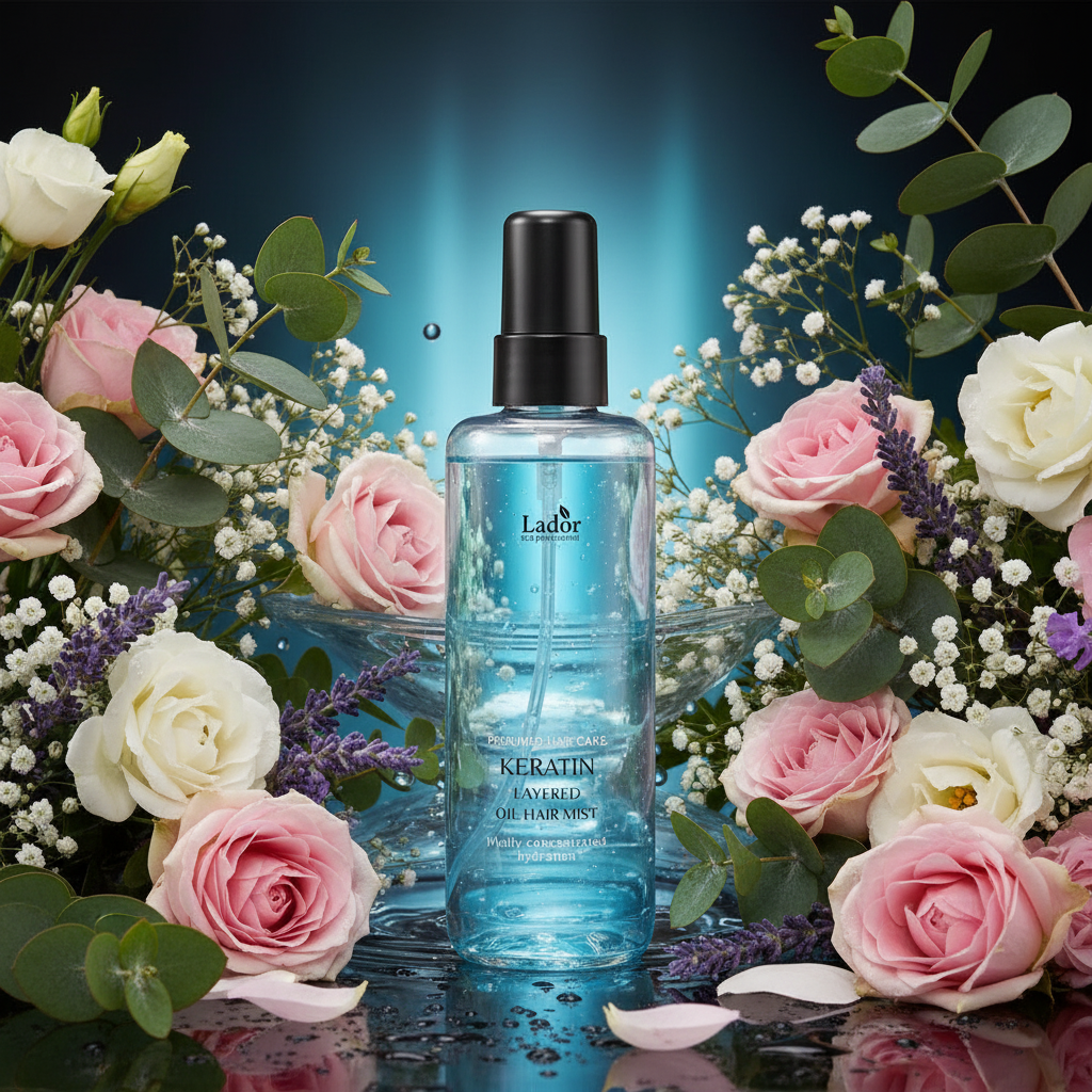 Lador - Keratin Layered Oil Mist - Dvoufázový keratinový sprej na vlasy - 130 ml