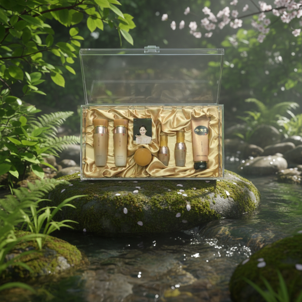 SOOSUL - Basic Line A - Luxusní set kosmetiky pro sjednocení tónu pleti v dárkovém balení- 7 ks full size produktů