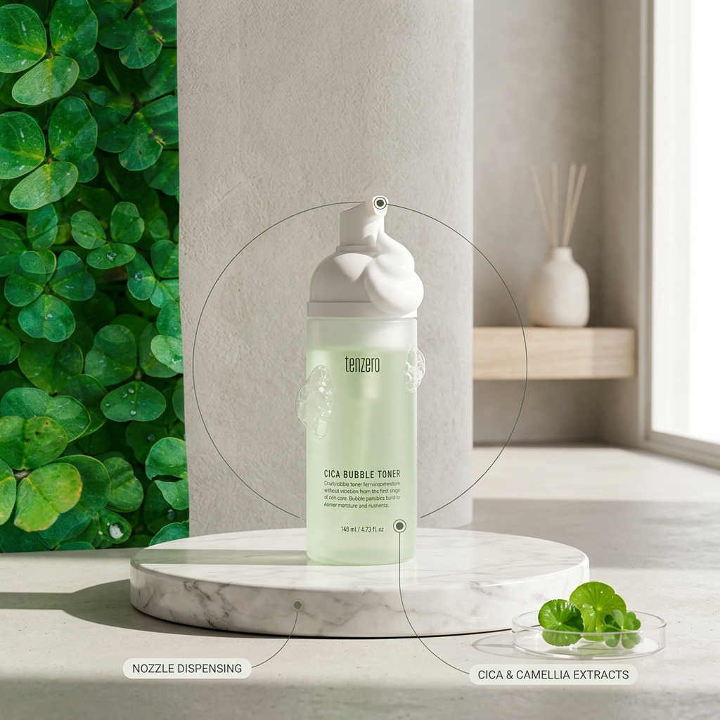 TENZERO - Cica Bubble Toner - Zklidňující pěnový toner s Cica - 120 ml