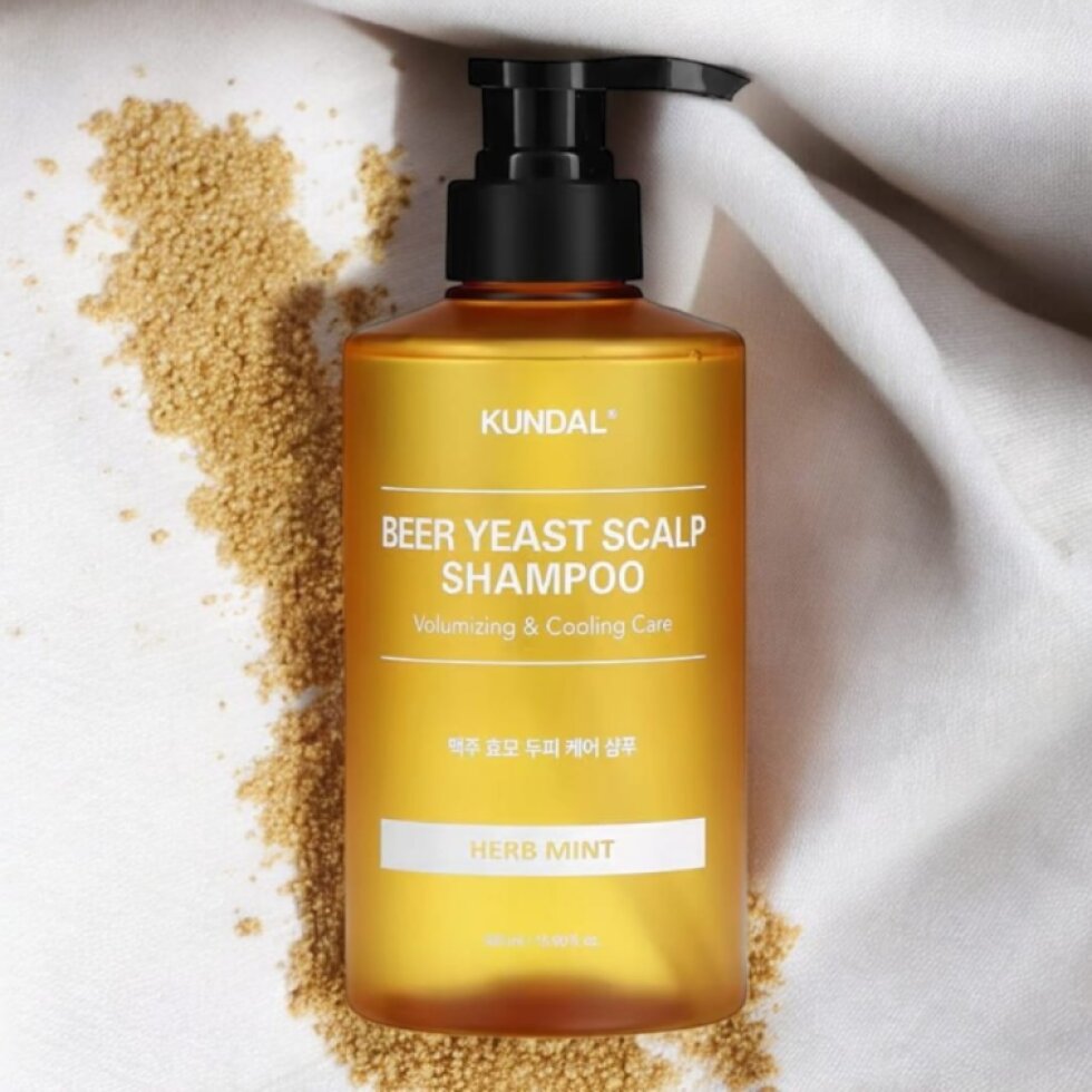 Kundal Beer Yeast Scalp Shampoo - Šampon na vlasy s pivovarskými kvasnicemi HERB MINT - 500 ml