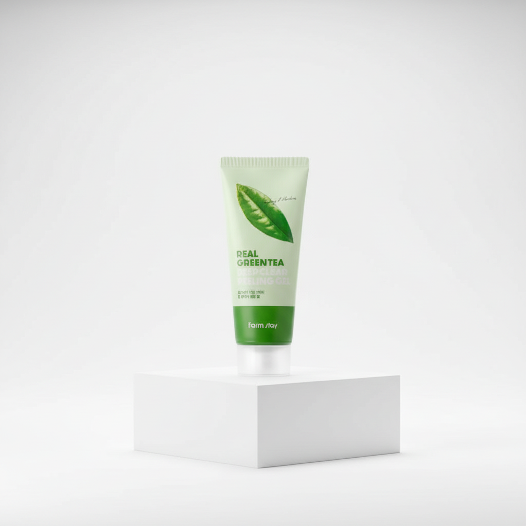 Farm Stay - Real Green Tea Deep Clear Peeling Gel - Hloubkově čisticí peelingový gel se zeleným čajem - 100 ml