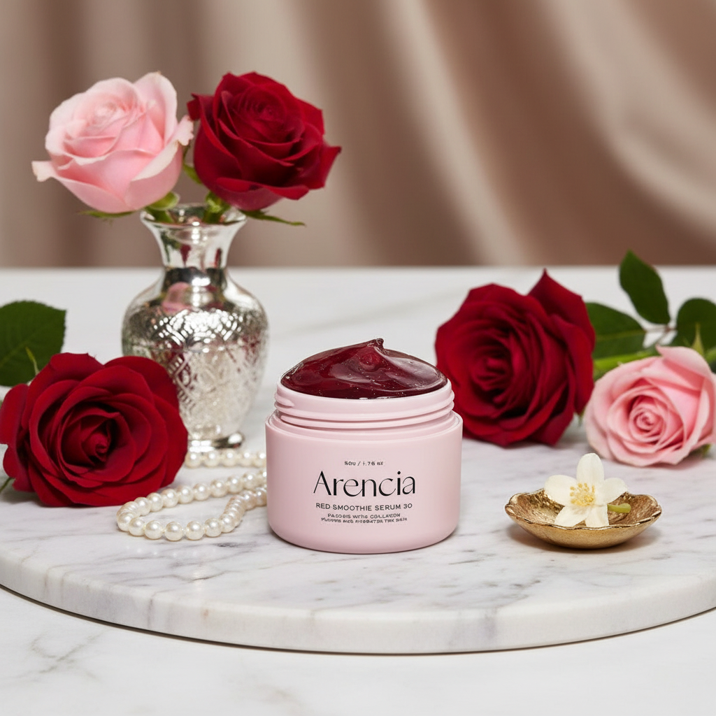 ARENCIA - Fresh Red Smoothie Serum 30 - Noční sérum s kolagenem pro projasněnou a omlazenou pleť - 50 ml
