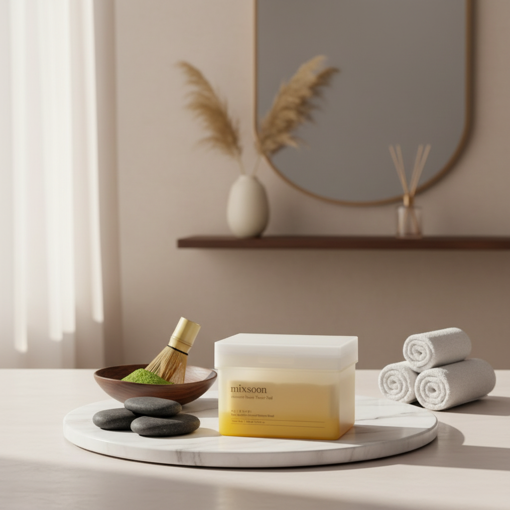 MIXSOON - Bean Toner Pad - Exfoliační a hydratační tampónky na obličej se sójovým extraktem - 70 ks / 280 ml