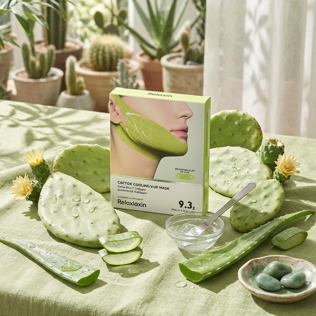 DR. MELAXIN - Cactox Cooling V-UP Mask - Zpevňující maska pro kontury obličeje - 1ks / 9.3 g