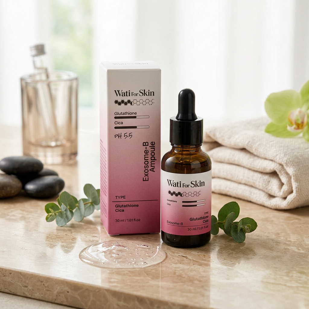 WATI FOR SKIN - Glutathione Cica Blemish Exosome-B Ampoule - Rozjasňující a zklidňující pleťová ampule - 30 ml