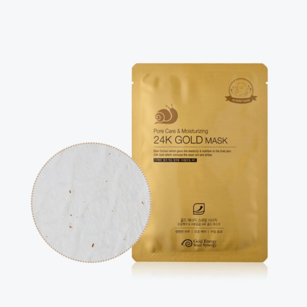 GOLD Energy SNAIL Synergy - 24 K Gold Mask Face Nutrition - Luxusní vyživující plátýnková maska - 33 ml