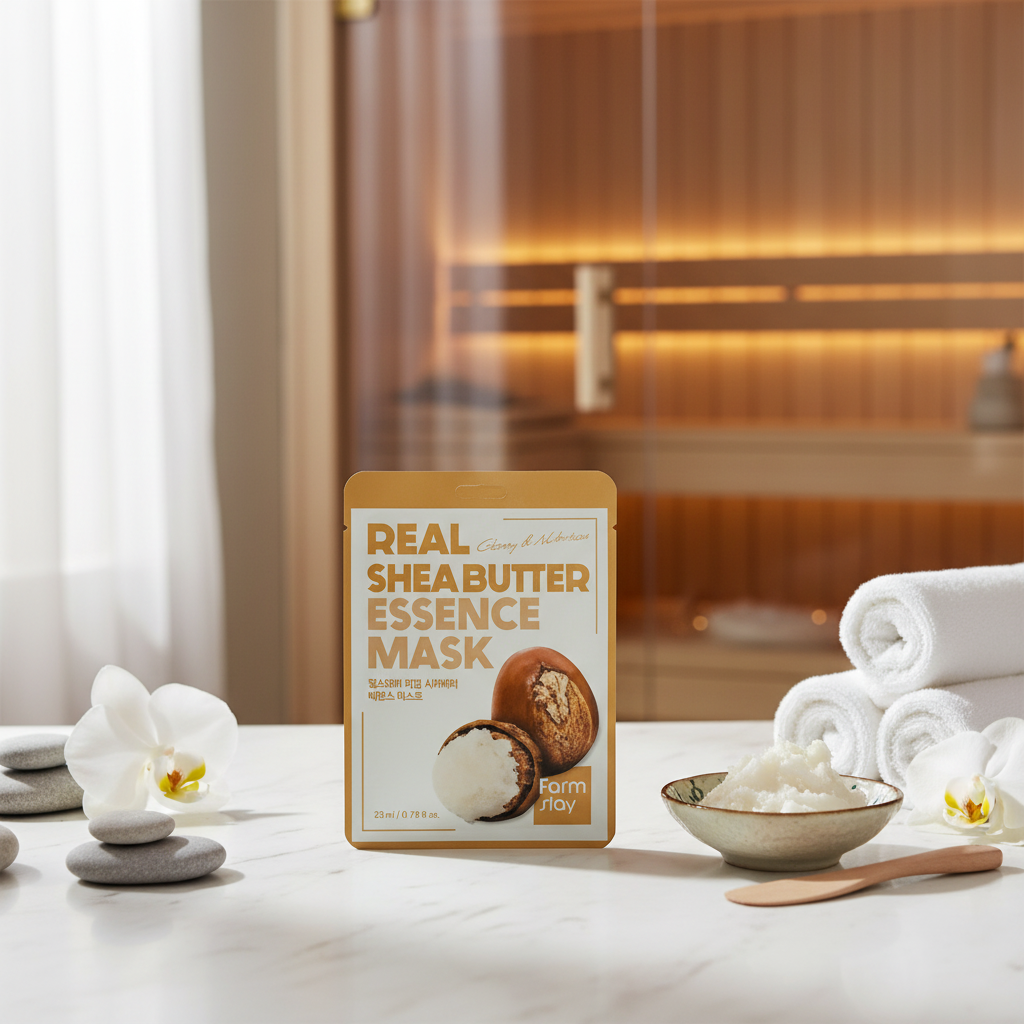 Farm Stay - Real Shea Butter Essence Mask - Plátýnková maska s bambuckým máslem - 1 ks