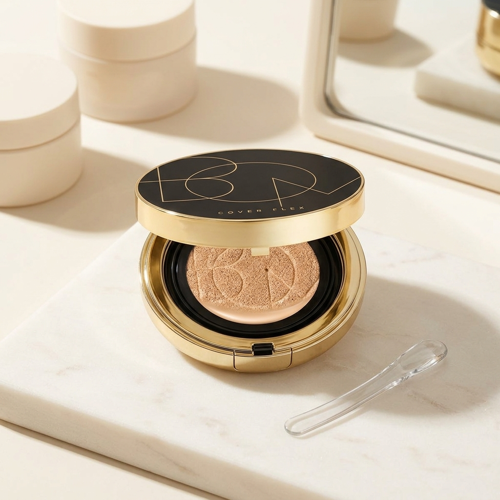 B.O.M. - Cover Flex Cushion SPF50+ PA+++ #21N Ivory - Make-up cushion s SPF - 15 g